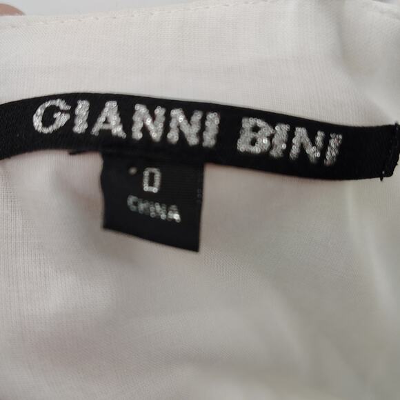 Gianni Bini White Eyelet Lace Pleated Midi Dress Peplum NWT Size 0 Bridal - Picture 6 of 16